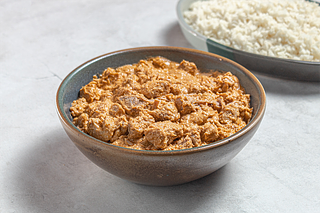 Pipián rojo y arroz blanco