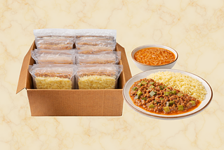Caja de carne molida con nopales, arroz blanco y sopa de fideo-alt